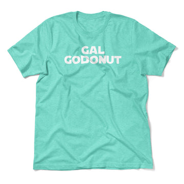 Gal Godonut Men/Unisex T-Shirt in Heather Sea Green color